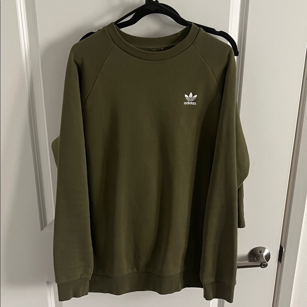 Adidas Forest Green Crewneck Sweatshirt w/ Shorts